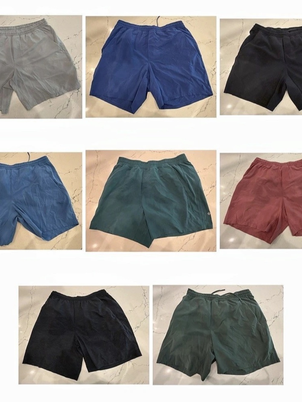 Lot of 8 Lululemon Pace Breaker 7" Linerless Shorts Men's Size XL For Repair
